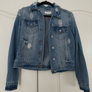 Ci Sono Cropped Jean Jacket